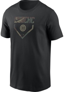 Nike Chicago Cubs Black Camo Short Sleeve T Shirt
