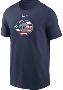 Nike Cincinnati Reds Navy Blue Americana Short Sleeve T Shirt