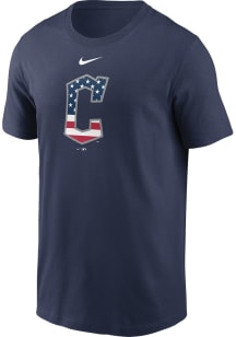 Nike Cleveland Guardians Navy Blue Americana Short Sleeve T Shirt