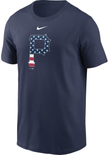 Nike Pittsburgh Pirates Navy Blue Americana Short Sleeve T Shirt