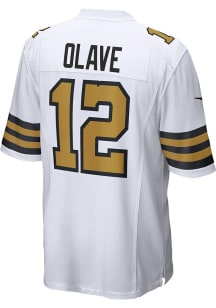 Chris Olave  Nike New Orleans Saints White Game Football Jersey