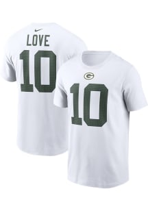 Jordan Love Green Bay Packers White Player Name and Number Short Sleeve Player T Shirt