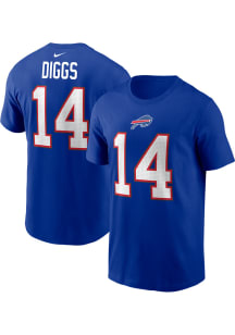 Stefon Diggs Buffalo Bills Blue Player Name and Number Short Sleeve Player T Shirt