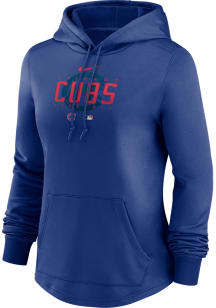 Nike Chicago Cubs Womens Blue Pregame Hooded Sweatshirt