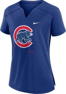 Nike Chicago Cubs Womens Blue Stack Short Sleeve T-Shirt