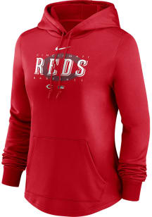 Nike Cincinnati Reds Womens Red Pregame Hooded Sweatshirt
