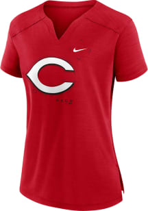 Nike Cincinnati Reds Womens Red Stack Short Sleeve T-Shirt