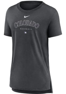 Nike Colorado Rockies Womens Charcoal Triblend Short Sleeve T-Shirt
