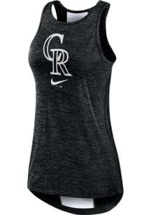 Nike Colorado Rockies Womens Black Stripe Tank Top