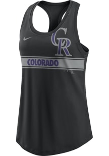 Nike Colorado Rockies Womens Black Dri-Fit Racerback Tank Top