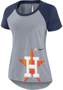 Nike Houston Astros Womens Grey Breeze Short Sleeve T-Shirt