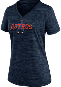Nike Houston Astros Womens Navy Blue Velocity T-Shirt