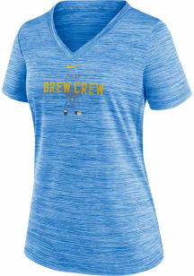 Nike Milwaukee Brewers Womens Blue Velocity T-Shirt