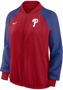 Nike Philadelphia Phillies Womens Red Authentic Light Weight Jacket