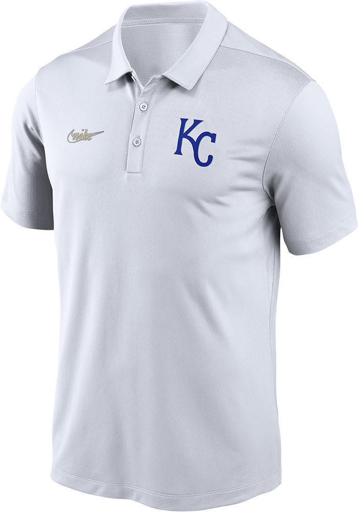 Nike Kansas City Royals Mens Blue Cap Logo Short Sleeve Polo