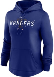 Nike Texas Rangers Womens Blue Pregame Hooded Sweatshirt