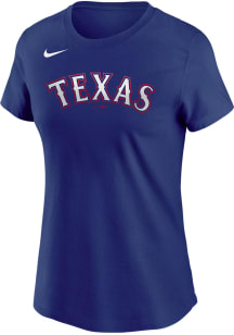 Nike Texas Rangers Womens Blue Gameday Short Sleeve T-Shirt