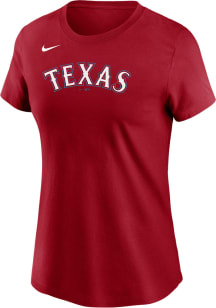 Nike Texas Rangers Womens Red Gameday Short Sleeve T-Shirt
