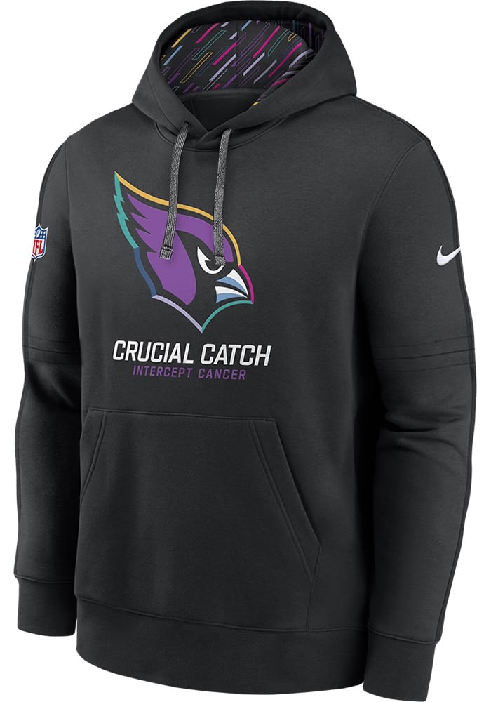 Arizona Cardinals Mens Nike BLACK Crucial Catch Hood - 173204851