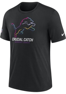 Nike Detroit Lions Black Crucial Catch Short Sleeve Fashion T Shirt