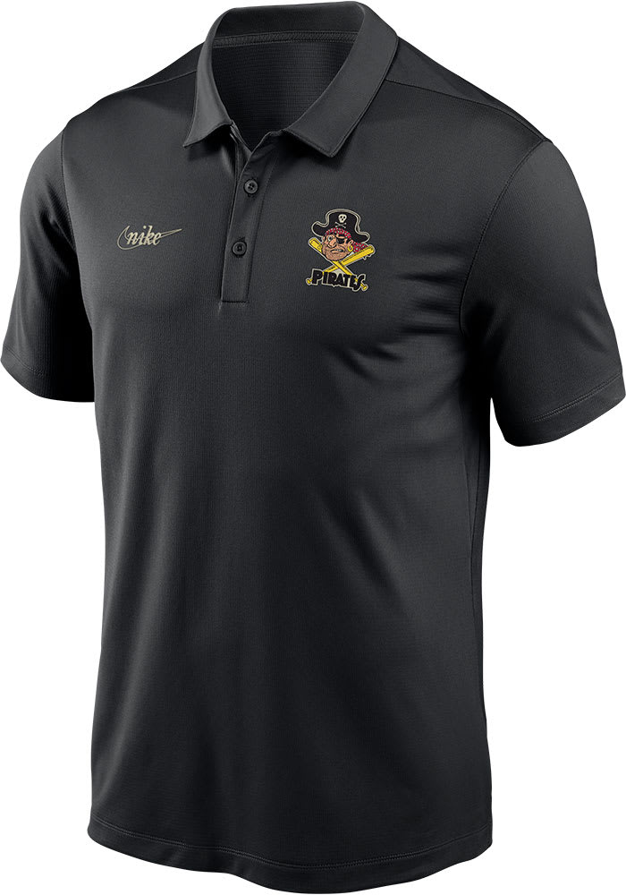Nike Pittsburgh Pirates Mens Black Cooperstown Short Sleeve Polo