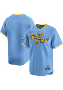 Nike Milwaukee Brewers Mens Light Blue City Con Limited Baseball Jersey