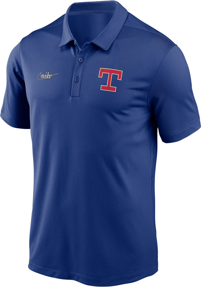 Nike Texas Rangers Mens Blue Cooperstown Short Sleeve Polo