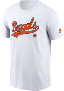 Nike Cincinnati Bengals White Rewind Essential Cotton Short Sleeve T Shirt