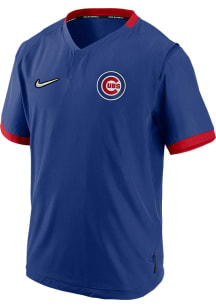 Nike Chicago Cubs Mens Blue Hot Jacket Short Sleeve Jacket