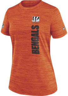 Nike Cincinnati Bengals Womens Orange Sideline Velocity T-Shirt