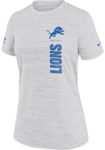 Nike Detroit Lions Womens White Sideline Velocity T-Shirt