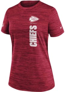 Nike Kansas City Chiefs Womens Red Sideline Velocity T-Shirt