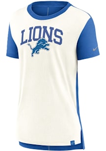 Nike Detroit Lions Womens White Blitz Contrast Short Sleeve T-Shirt