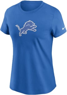 Nike Detroit Lions Womens Blue Primetime Logo Short Sleeve T-Shirt