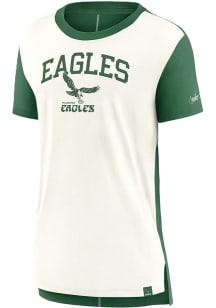 Nike Philadelphia Eagles Womens White Blitz Contrast Short Sleeve T-Shirt