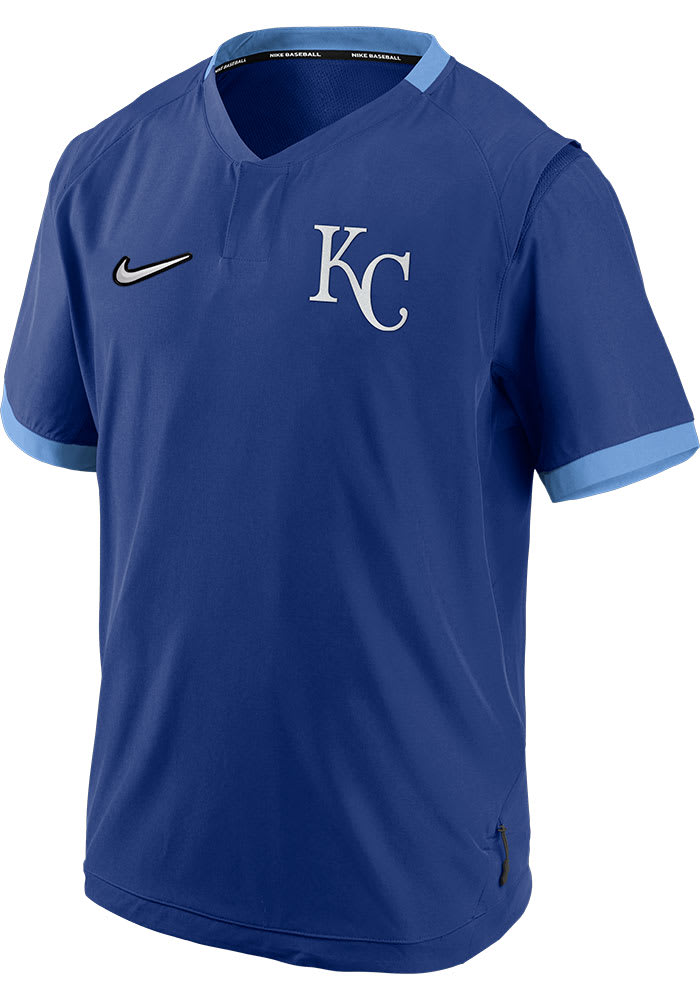 Nike Kansas City Royals Mens Blue Hot Jacket Short Sleeve Jacket
