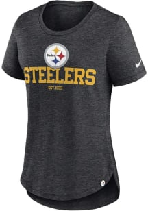 Nike Pittsburgh Steelers Womens Black Blitz Triblend Short Sleeve T-Shirt