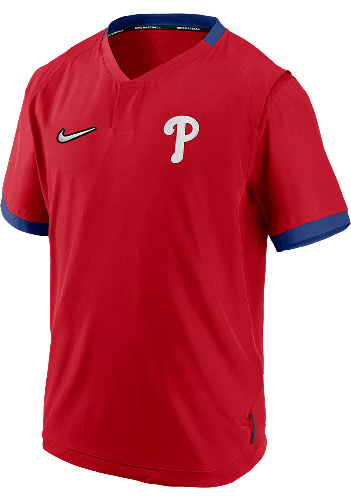 Nike Philadelphia Phillies Mens Red Hot Jacket Short Sleeve Jacket