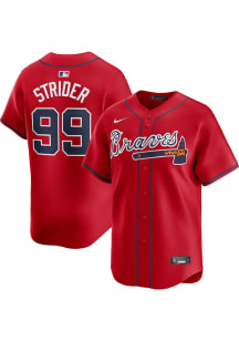 Spencer Strider Nike Atlanta Braves Mens Red Alt Limited Baseball Jersey