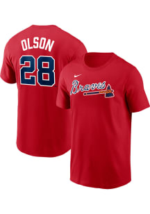 Matt Olson Atlanta Braves Red Alt Short Sleeve Player T Shirt