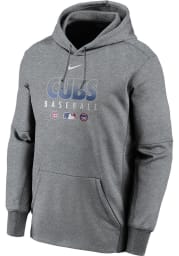 Nike Chicago Cubs Mens Grey Authentic Therma Hood