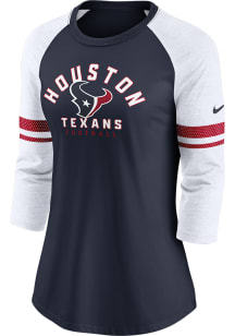 Nike Houston Texans Womens Navy Blue Nickname LS Tee
