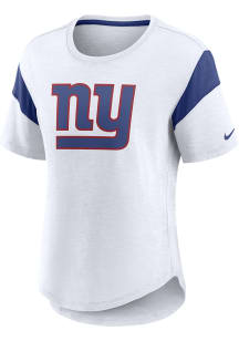 Nike New York Giants Womens White Prime Short Sleeve T-Shirt