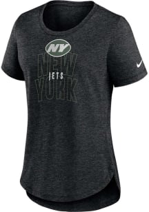 Nike New York Jets Womens Black Triblend Short Sleeve T-Shirt