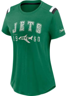 Nike New York Jets Womens Green Historic Slub Short Sleeve T-Shirt