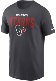 Nike Houston Texans Grey Team Name Short Sleeve T Shirt