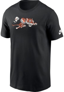 Nike Cincinnati Bengals Black Throwback Helmet Short Sleeve T Shirt