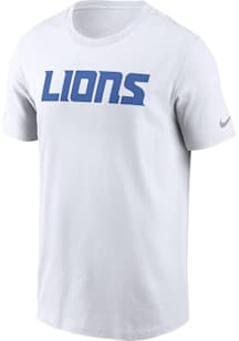 Nike Detroit Lions White Wordmark Short Sleeve T Shirt