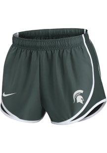 Womens Michigan State Spartans Green Nike Tempo Shorts