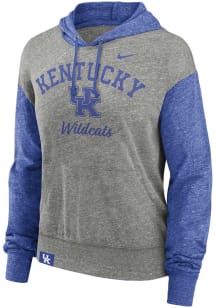 Nike Kentucky Wildcats Womens Grey Colorblock Hooded Sweatshirt